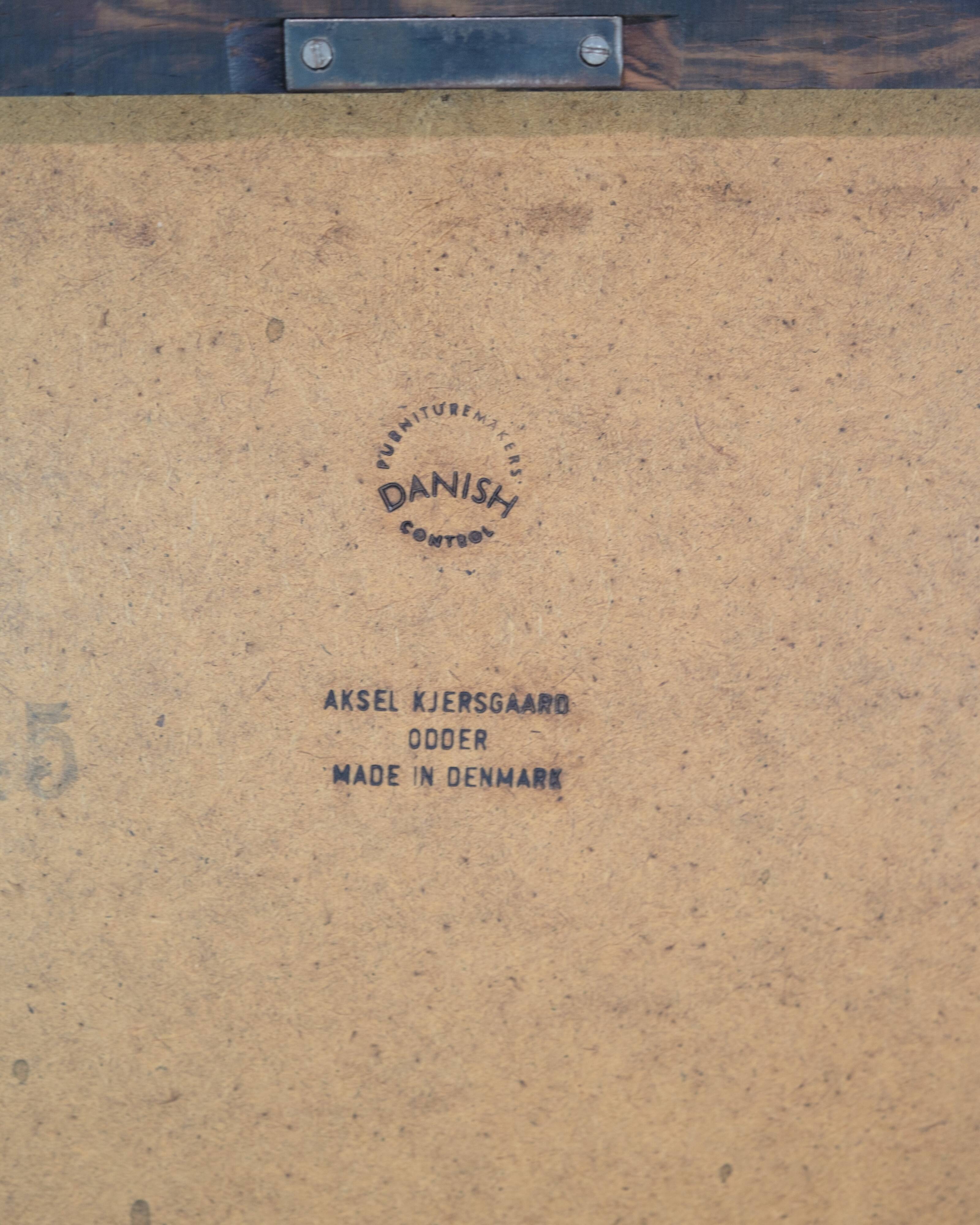 Mirror Made With Frame Of Rosewood By Aksel Kjersgaard For Odder From 1960s