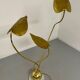 Rhubarb leaf floor lamp brass design Tomaso Barbi Italy an70