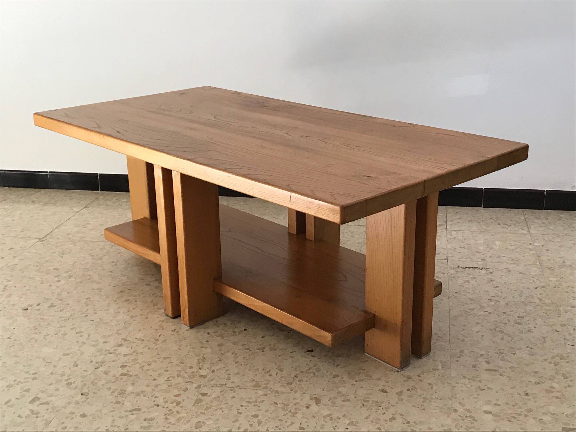 Solid elm coffee table from the 80s