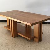 Solid elm coffee table from the 80s