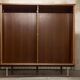 Wardrobe 1970 teak 4 doors half wardrobe half shelf 182 cm