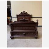 Antique monumental Neo-Renaissance bed
