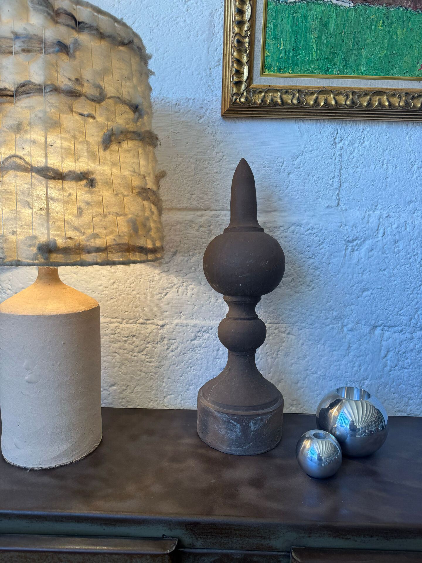 Ceramic wool lamp from the 1960s.