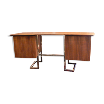 desk teak boomerang