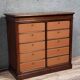 Napoleon III period mahogany notary's cabinet/filing cabinet