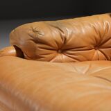 Stunning Coronado chairs in cognac leather by Afra & Tobia Scarpa - B&B Italia