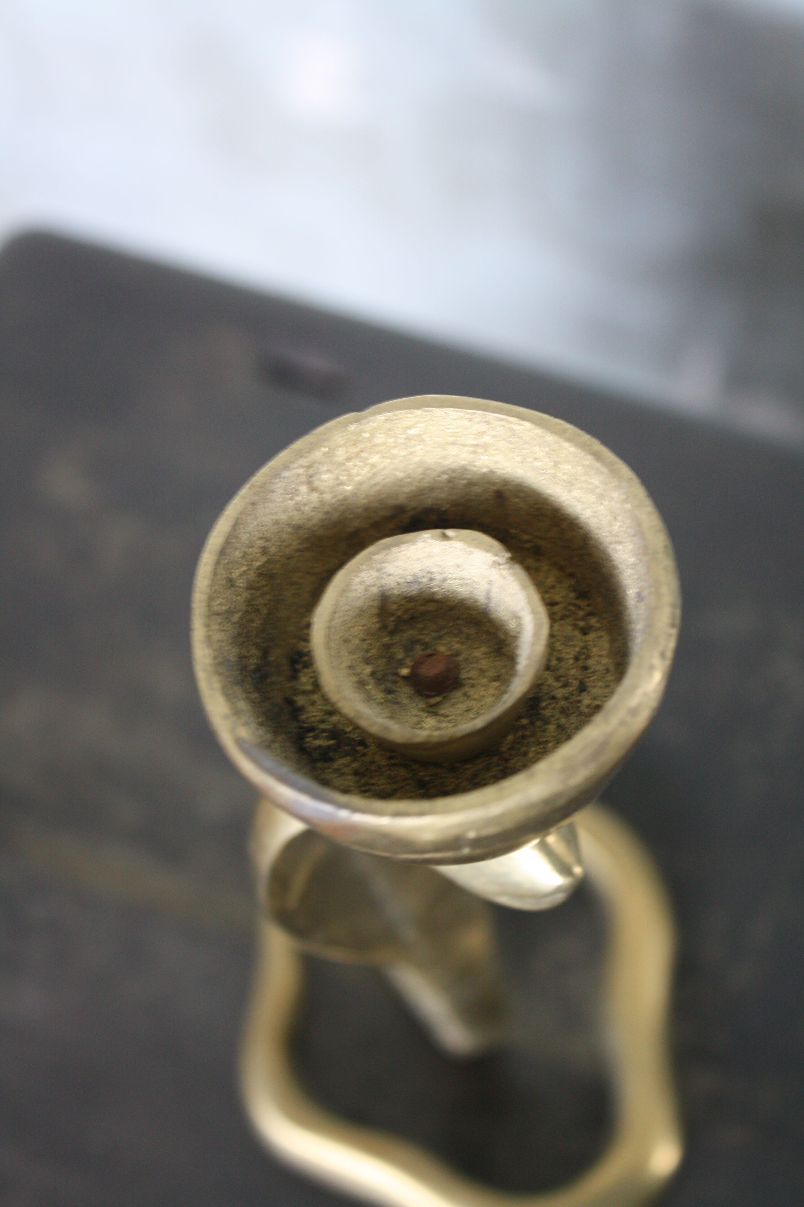 Candlestick zoomorphic snake cobra brass