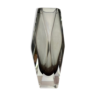 Murano Sommerso faceted glass vase by Vintage Mandruzzato