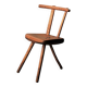 Small alpine chair in solid pine, folk art, early 20th century.