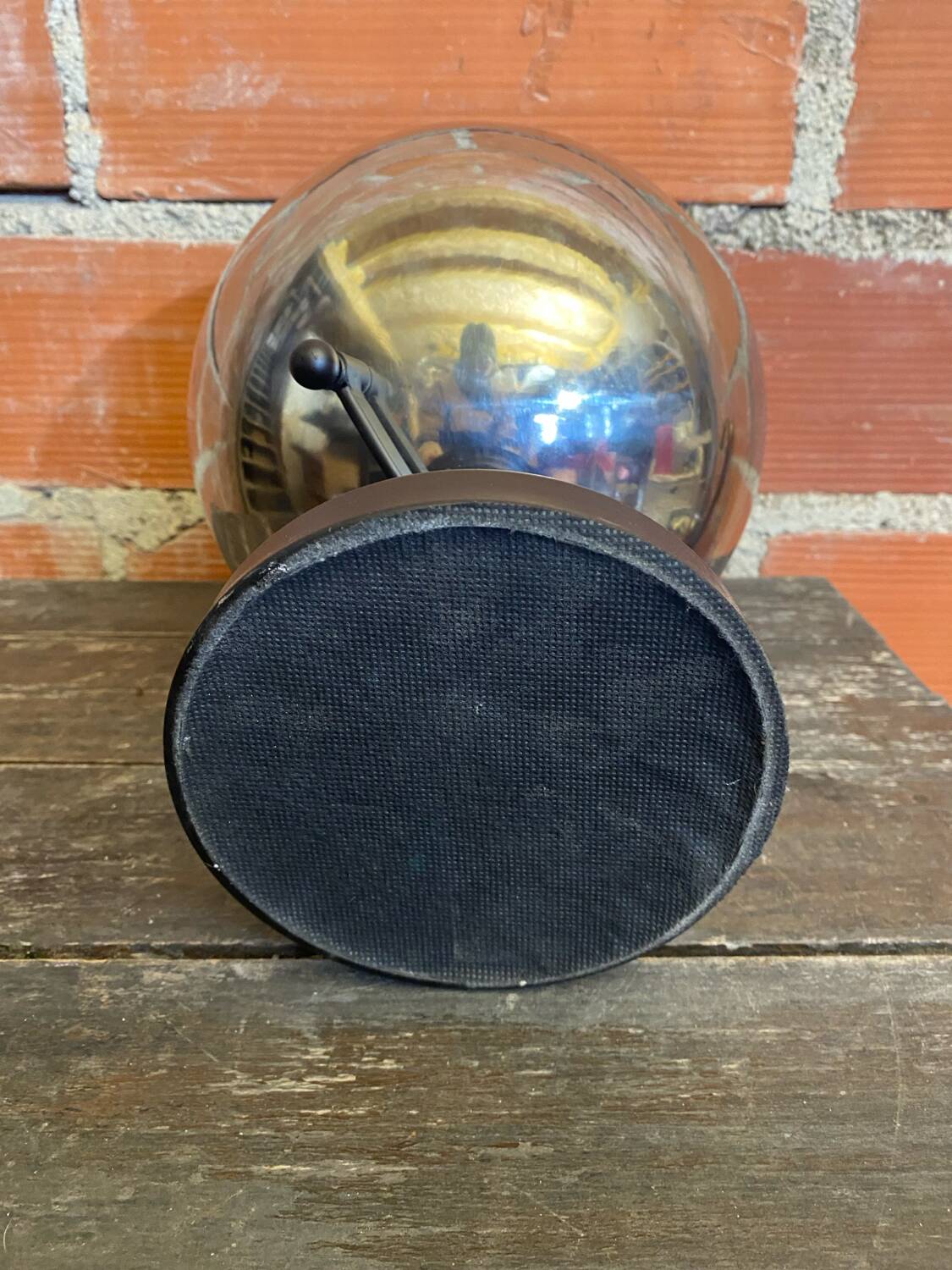 World Map Globe Earth Planet Chrome Metal + Black Design Stand