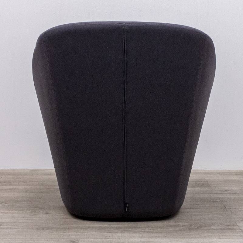 Log 366 armchair from Pedrali in Anthracite Gray fabric