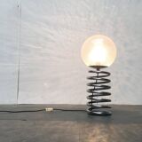 Floor lamp with spiral bulb from the German space age mid-century by Ingo Maurer for M-Design, 1960s.