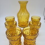 Bahia amber glass lemonade serving in its original box