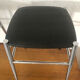 2 tabourets vintage métal assise noire