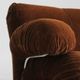 Vintage modular sofa brown velvet and chrome Italy 1970s