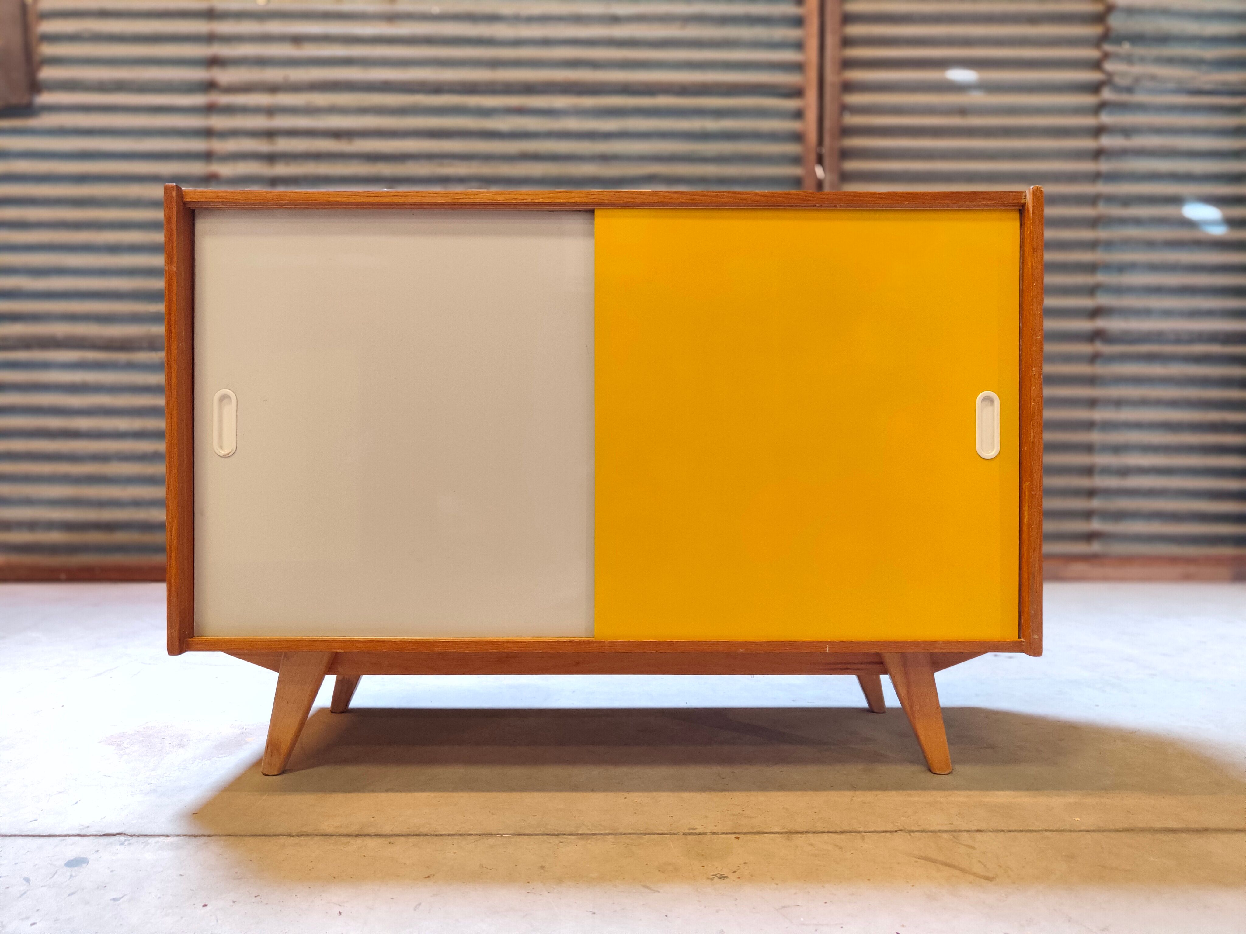 Yellow U 452 sideboard by Jiri Jiroutek for Interier Praha 1960