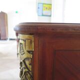 Louis XVI chest of drawers - Bronze - Butterfly wood veneer marquetry - 1930