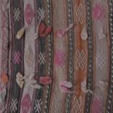 Vintage Turkish rug from Oushak, hand-woven 54x703 cm