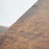 Antique 18th-century Spanish dining table with a wrought iron base