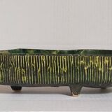 Vintage free-form tripod ceramic cactus planter