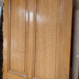 Old communication door with wood effect paint