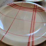 Set de 6 assiettes décor torchon