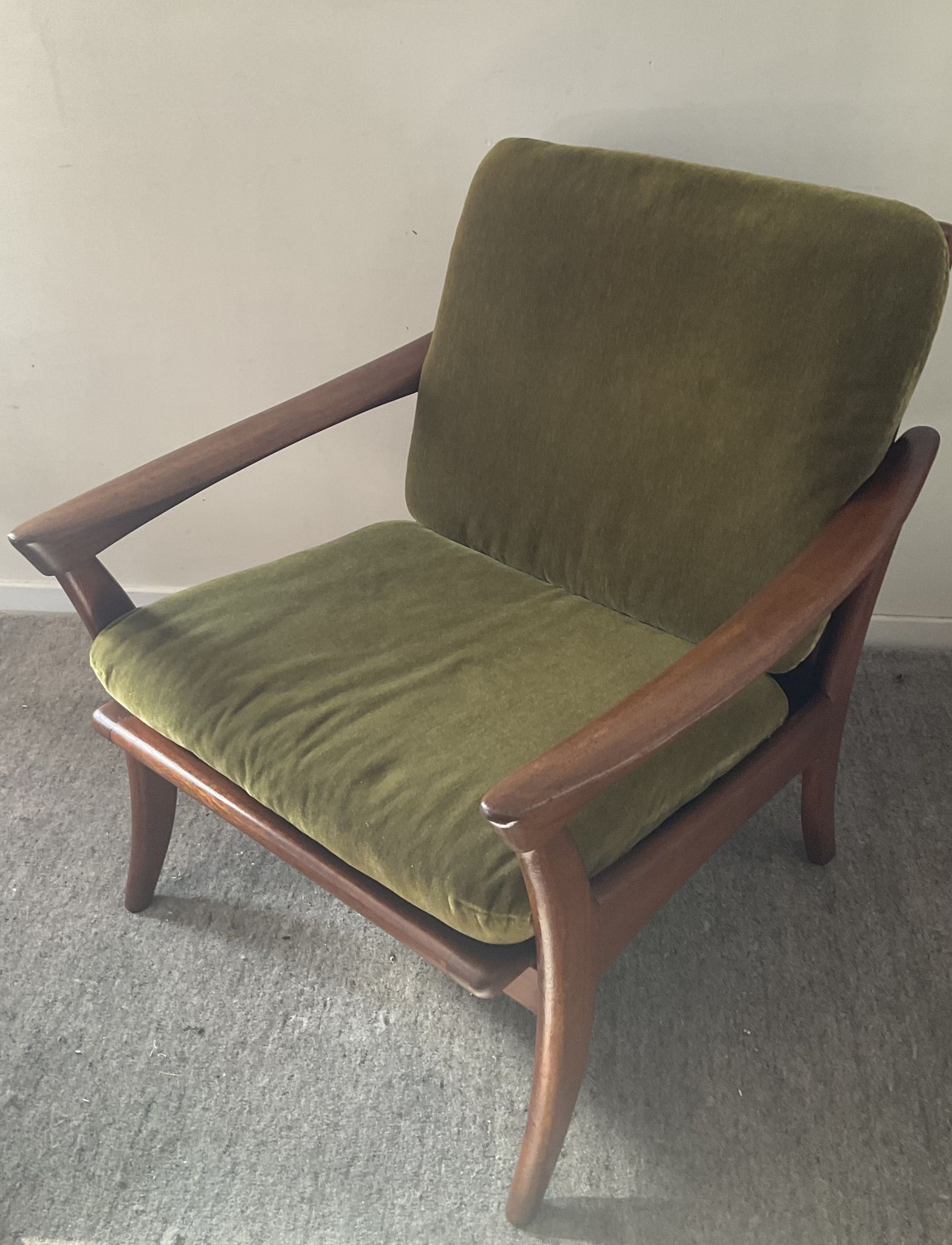 Pair of Scandinavian armchairs De Ster Gelderland in teak 60s