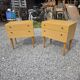 Pair of Scandinavian oak bedside tables from the 1960s.