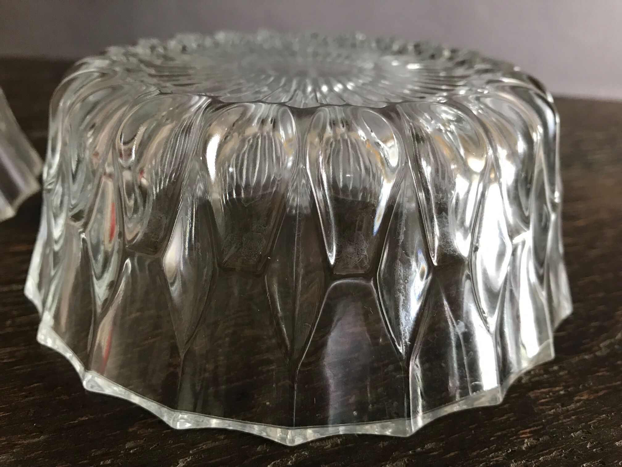 Set of two glass bowls