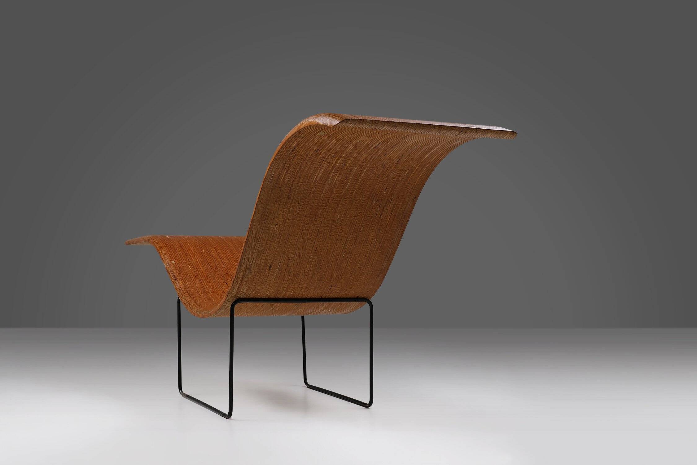 Mid-Century Stack-Laminated Lounge Chair by Tiller Lesser, Germany, 1990s