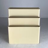 Off white beige magazine rack by Giotto Stoppino for Kartell, Italy 1970s