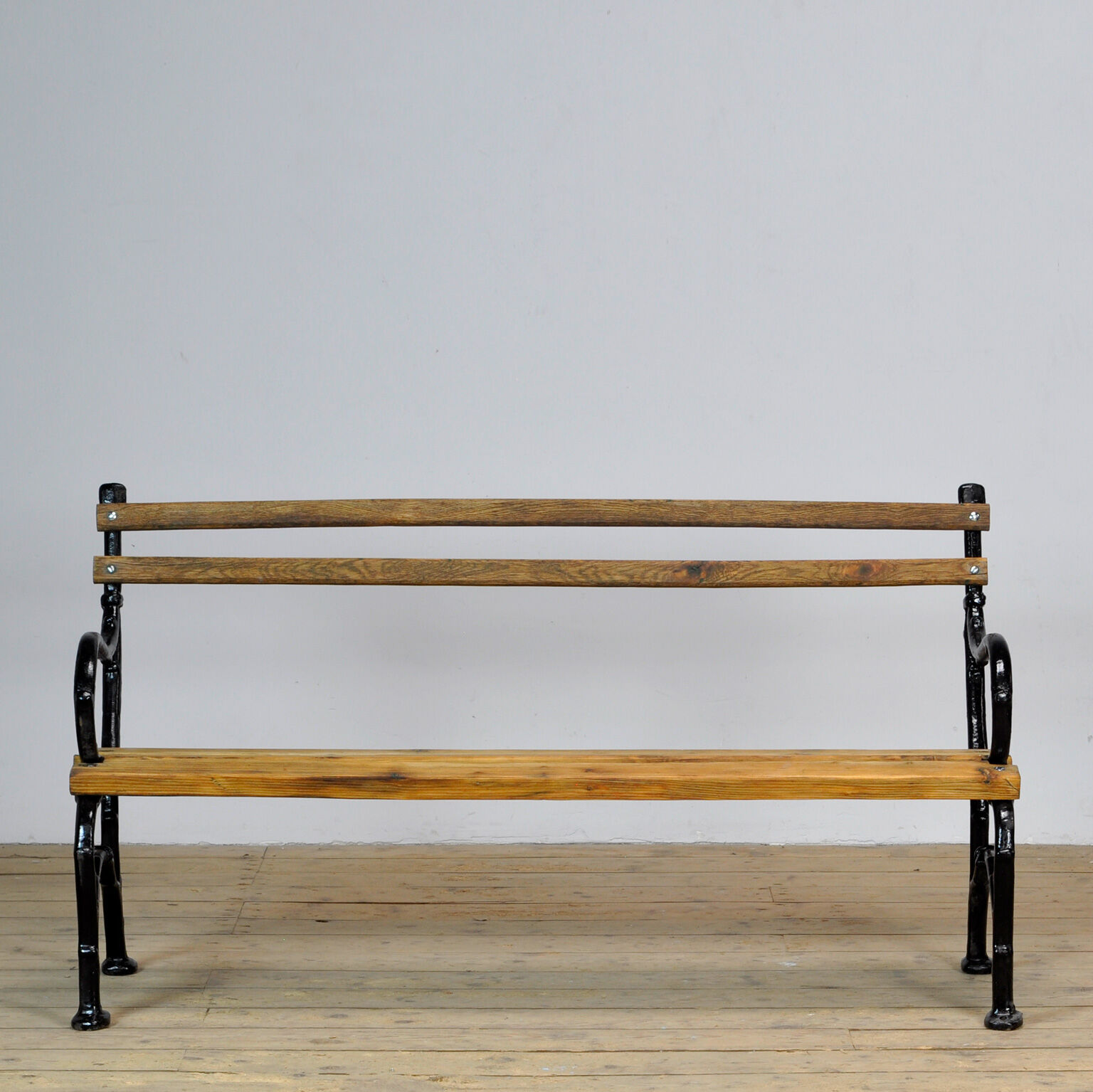 Cast iron and pine garden bench, 1930's