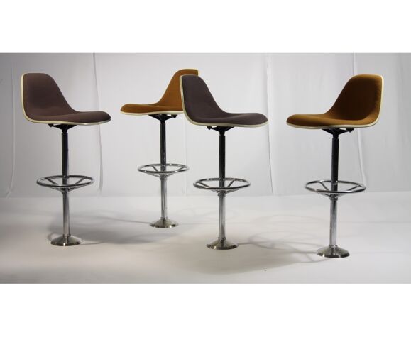 Vintage Bar Stools By Ray Charles Eames For Herman Miller Set Of 4 Selency Bar Stools By Ray Charles Eames, Eames Style Bar Chairs