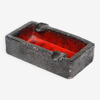 Céramique rouge vif plem vintage 16cm