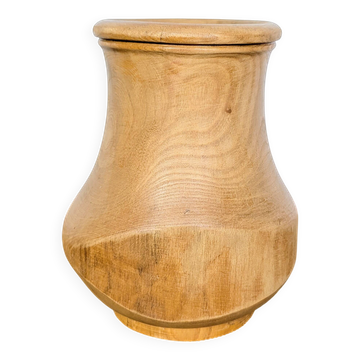 Turned wooden vase
