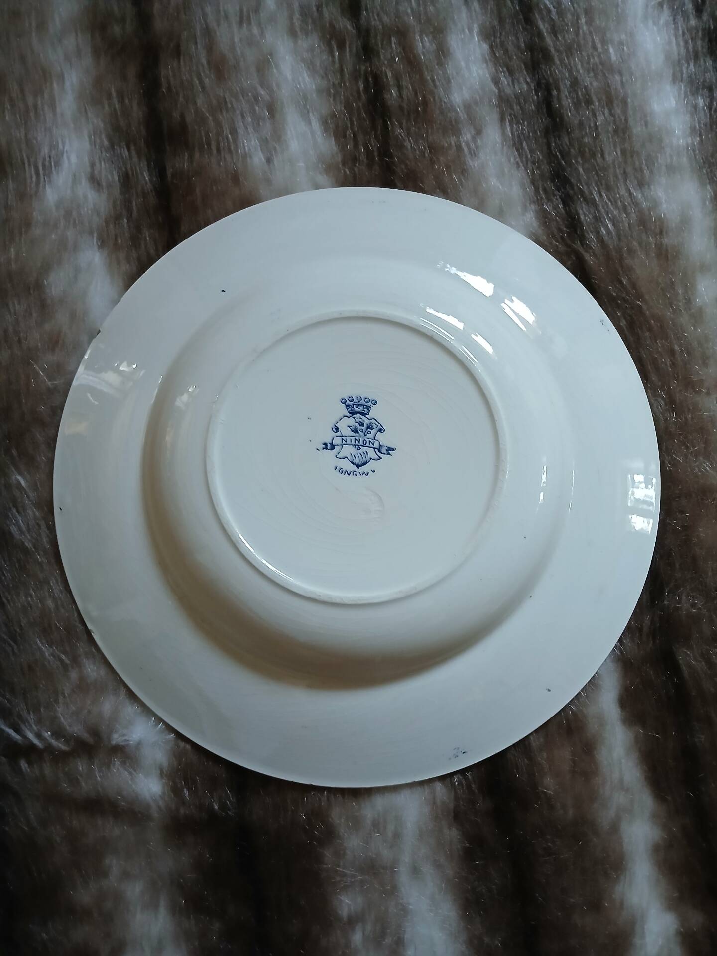 8 antique deep plates in ironstone