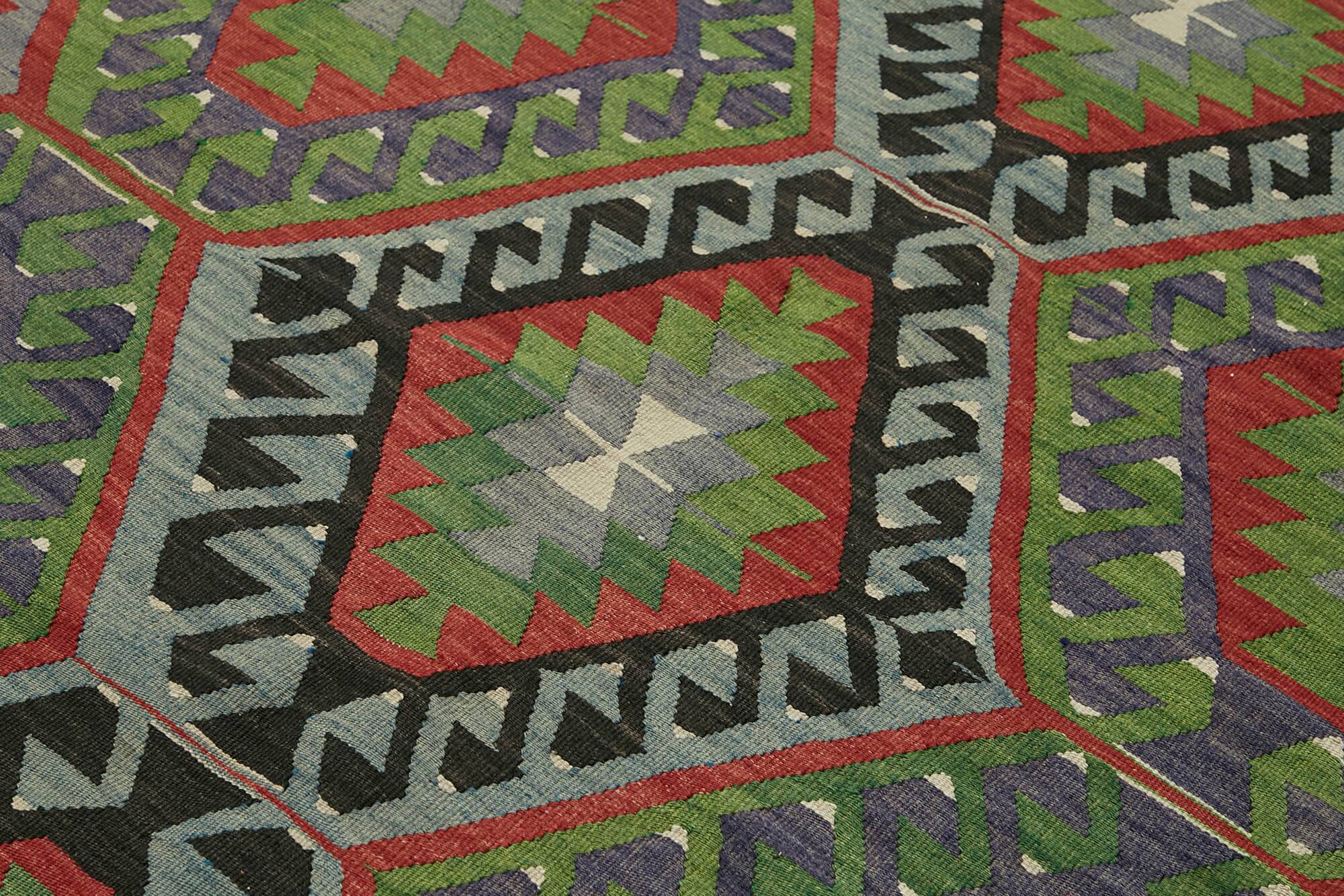 Turkish Handmade Vintage Anatolian Kilim 176 cm x 280 cm