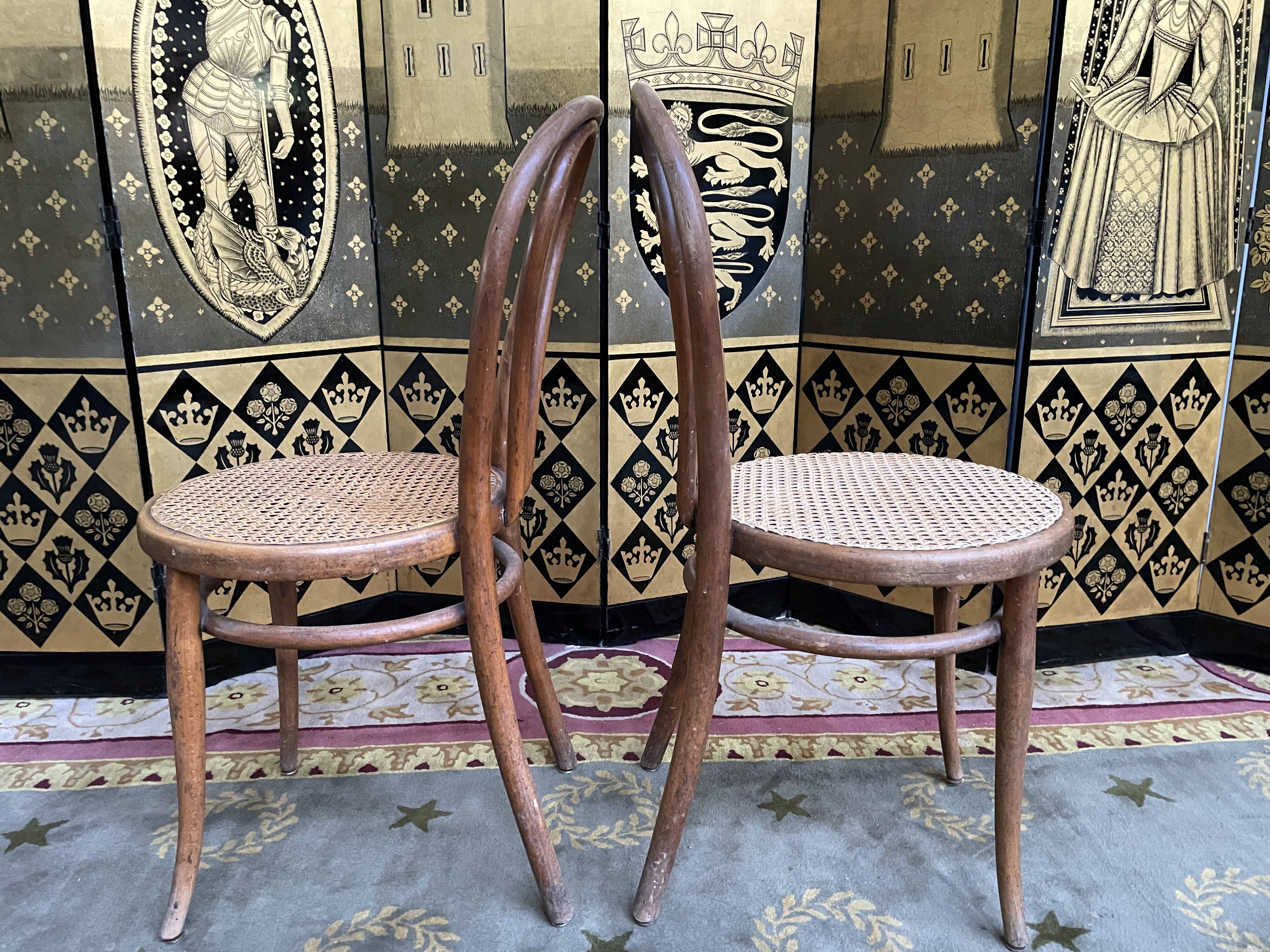 Pair of Thonet bistro chairs