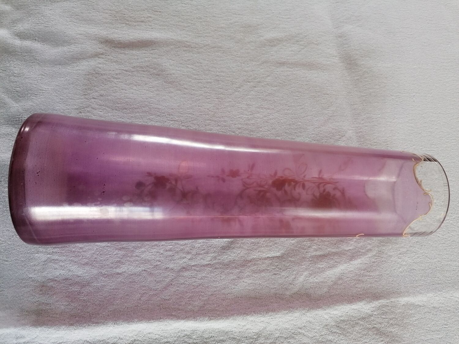 Enamelled roller vase