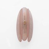 Paire d'appliques murales Fontana Arte de style moderne du milieu du siècle en verre de Murano rose