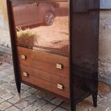Vintage 60s mahogany secretary from Mobilor