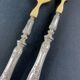 Salad service silver handles Regency decoration with cherub heads