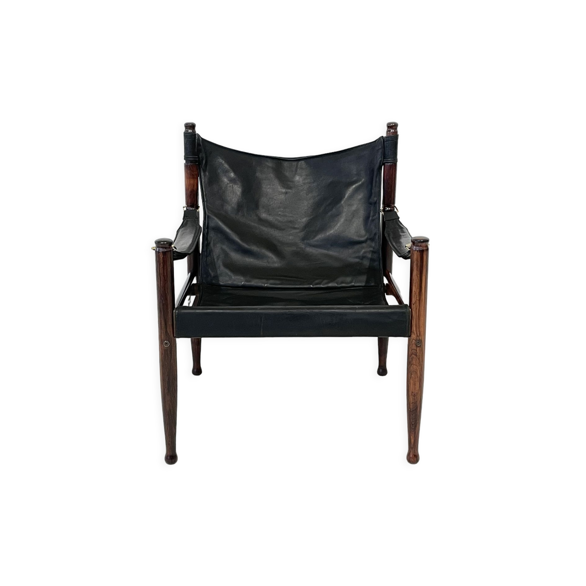 Erik Wørts for Niels Eilersen rosewood and leather lounge chair