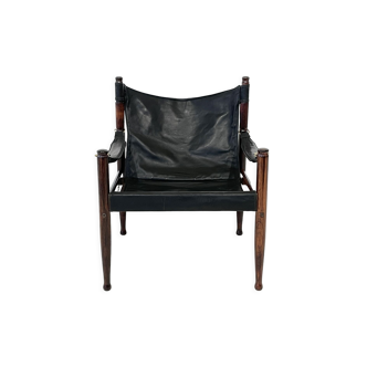 Erik Wørts for Niels Eilersen rosewood and leather lounge chair