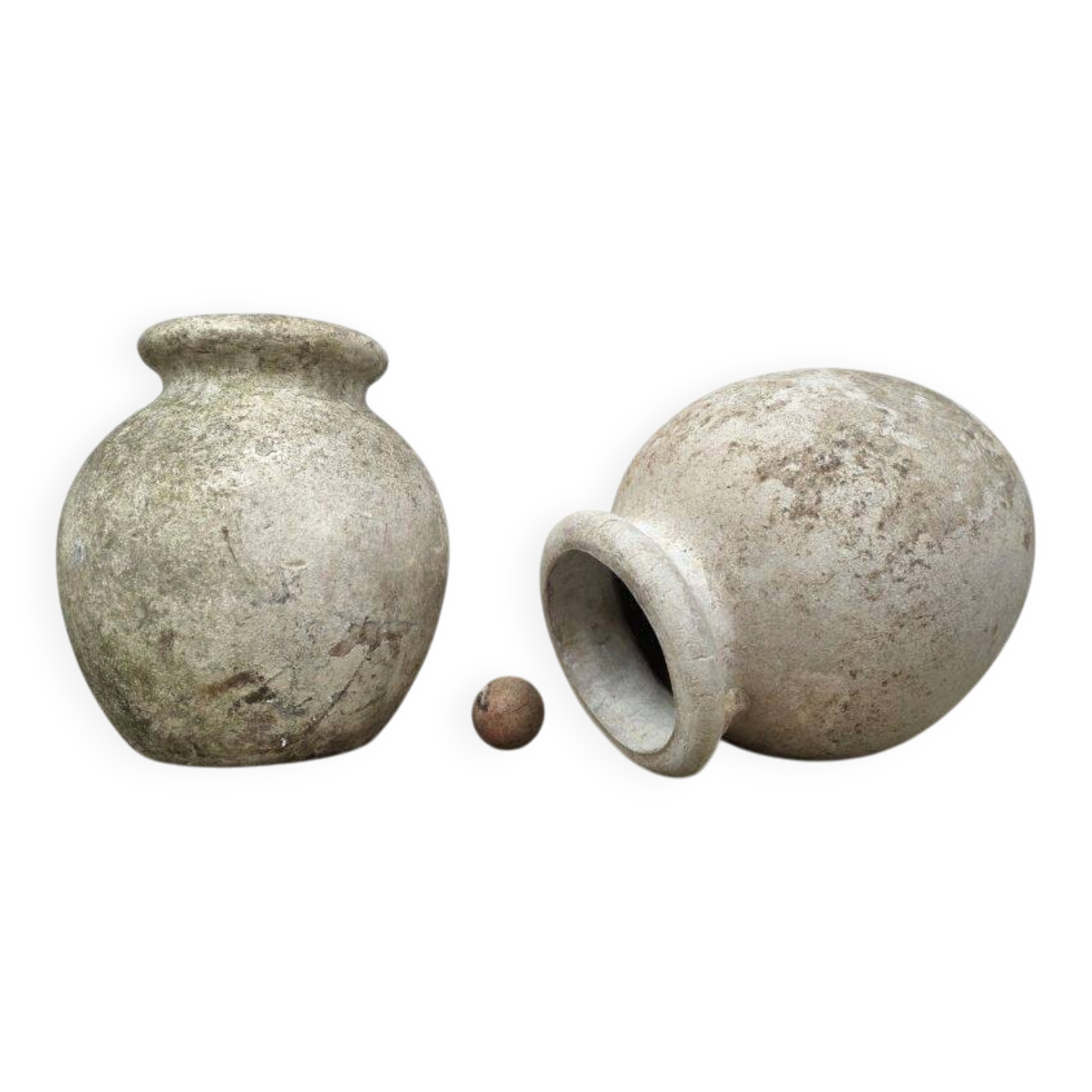Beautiful pair of large garden pots by Willy Guhl.