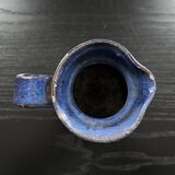 Old blue pitcher signed