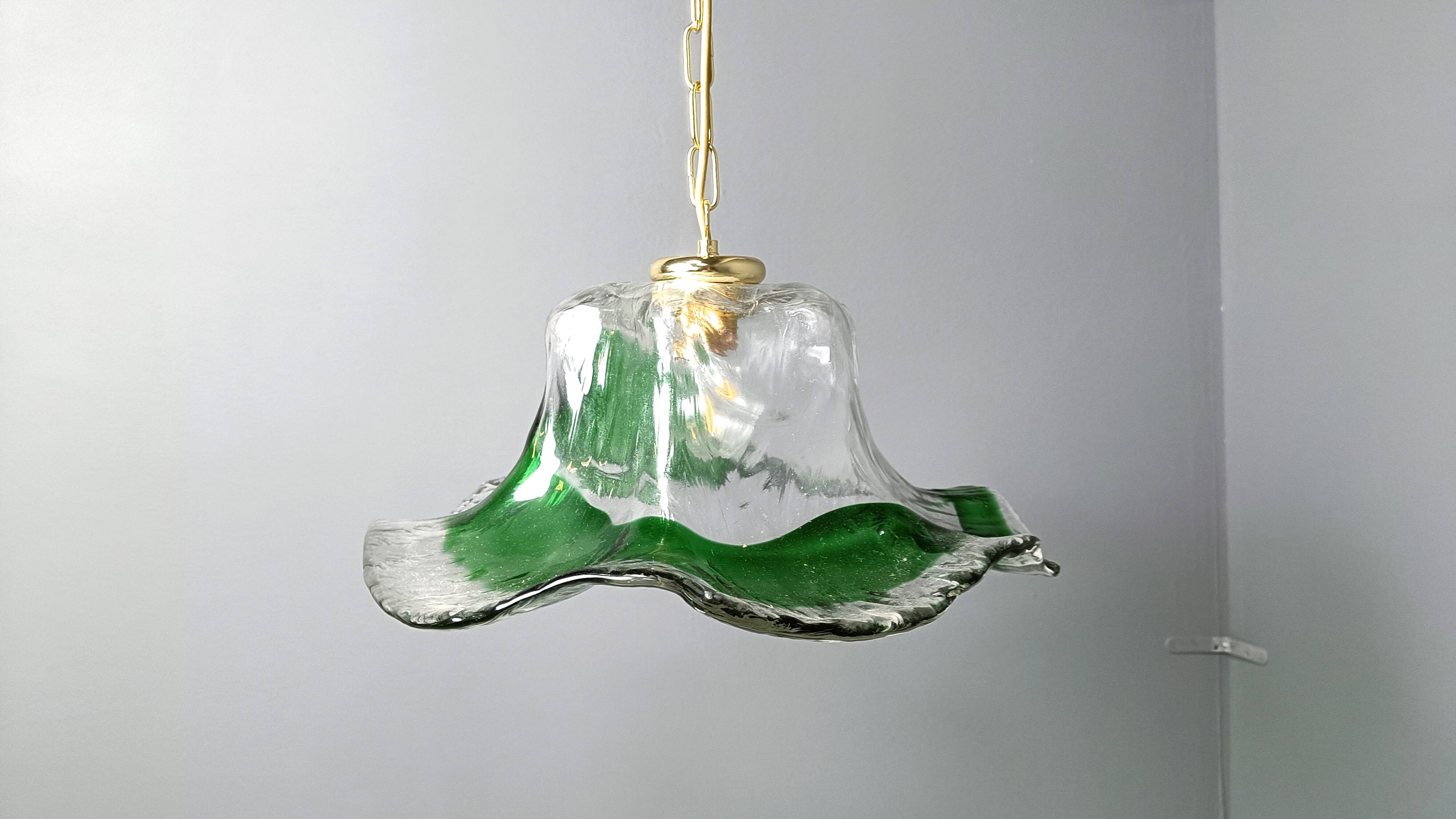 Vintage murano glass pendant light, for Mazzega, 1960s
