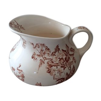 Broc de toilette ancien Jasmin de Luneville