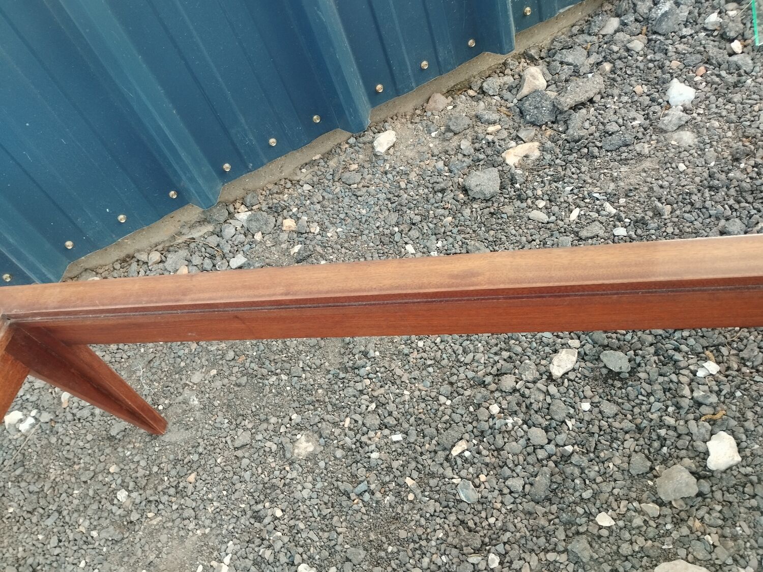 Vintage Scandinavian-style wooden coffee table.