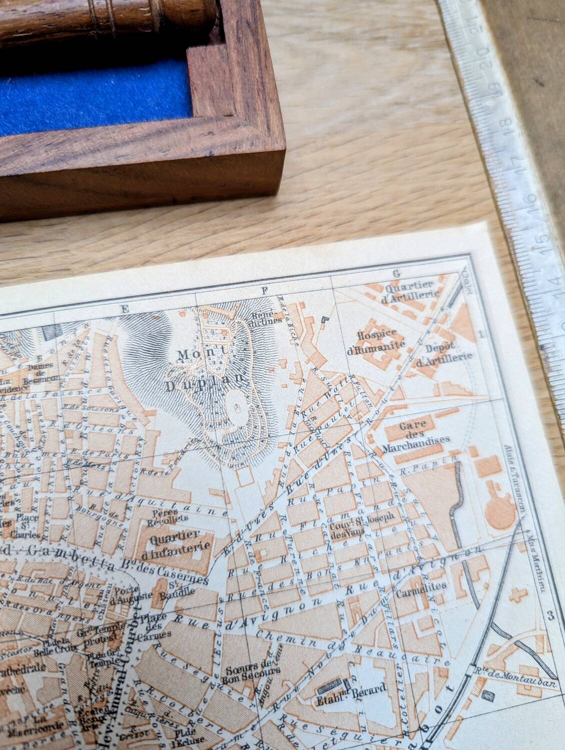 Nîmes, Gard, original plan printed in 1906.